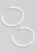 Load image into Gallery viewer, Metallic Open Hoop Earrings