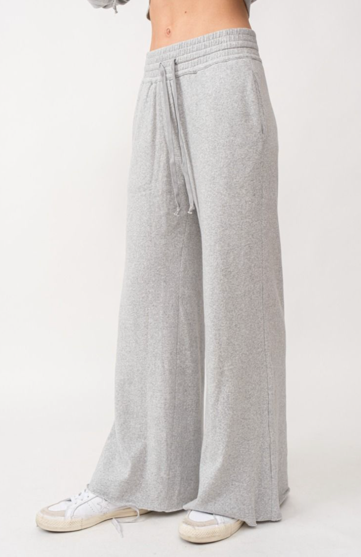 Pennant Ladies Flare Bottom Sweatpants - Grey (Cheer N L