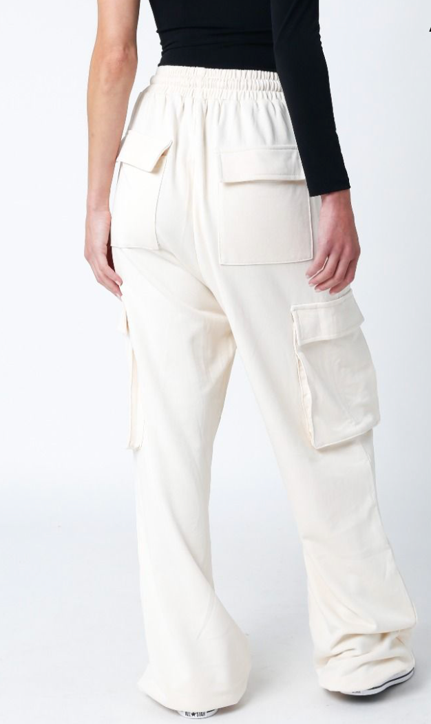 Women's White Sweatpants, Cargo, Denim & High-Waisted