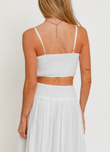 Load image into Gallery viewer, Sleeveless Smocked Crop Top