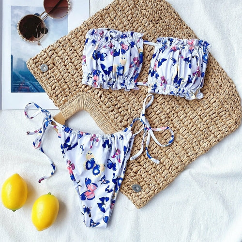 Strapless Butterfly String Bikini shop hey chick