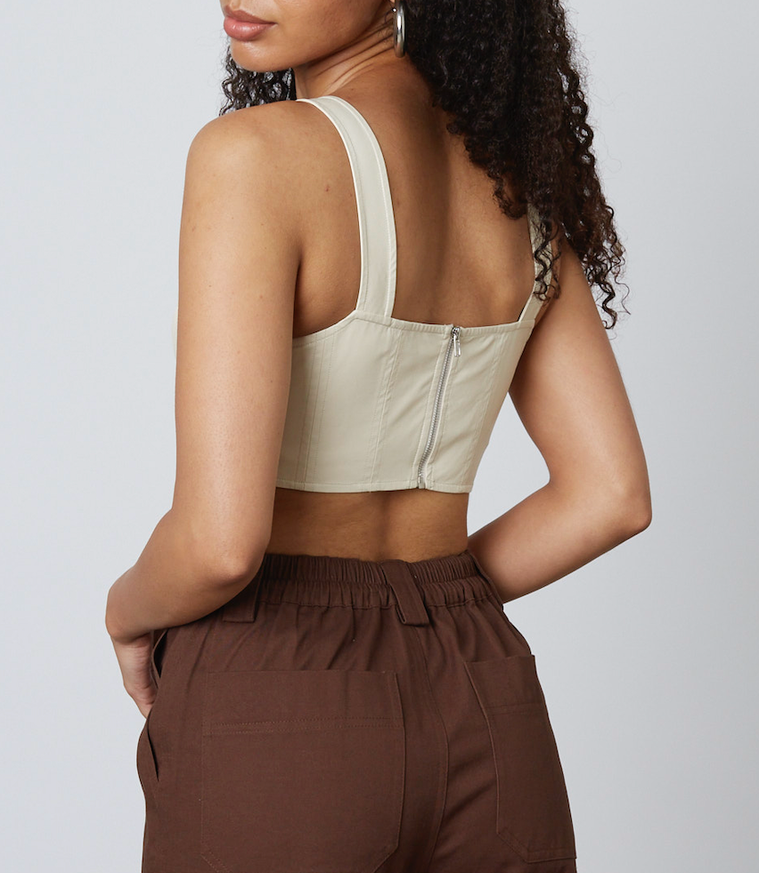 Sleeveless Corset Inspired Crop Top