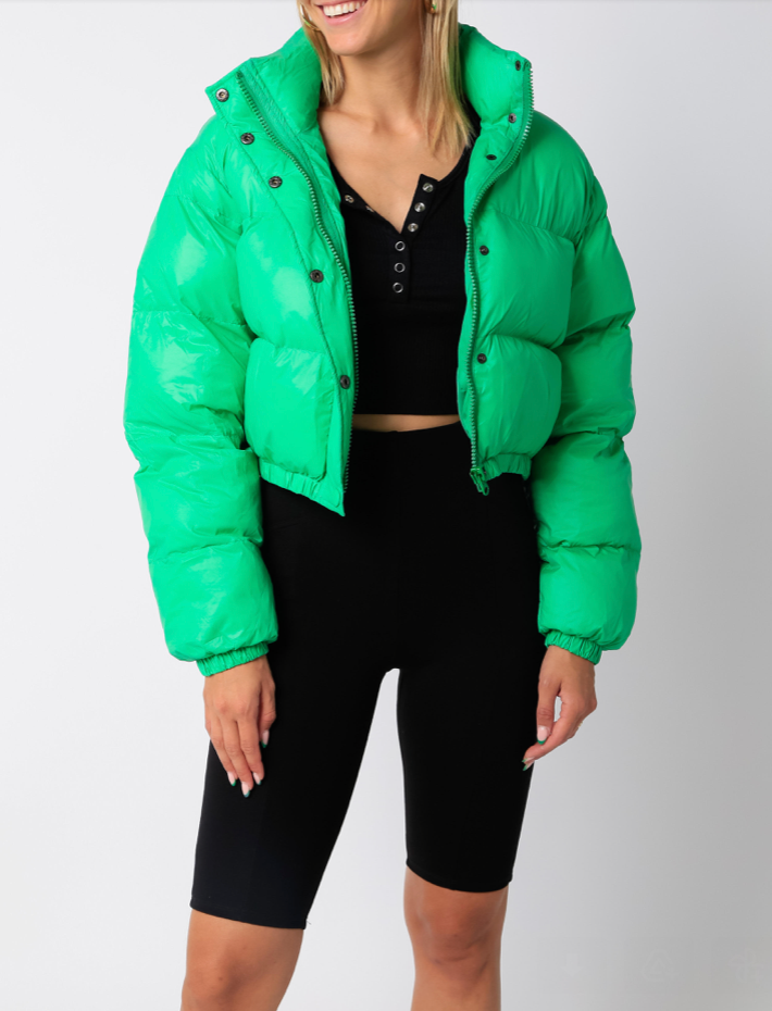 Cropped Puffer Coat shop hey chick