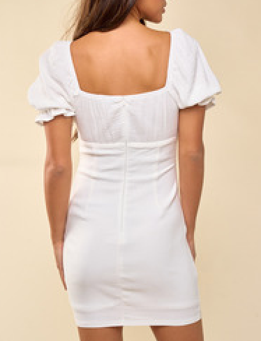 White peasant mini clearance dress