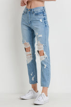 Load image into Gallery viewer, Extra Distressed Mom Jean
