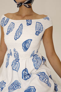 Off Shoulder Seashell Maxi Dress