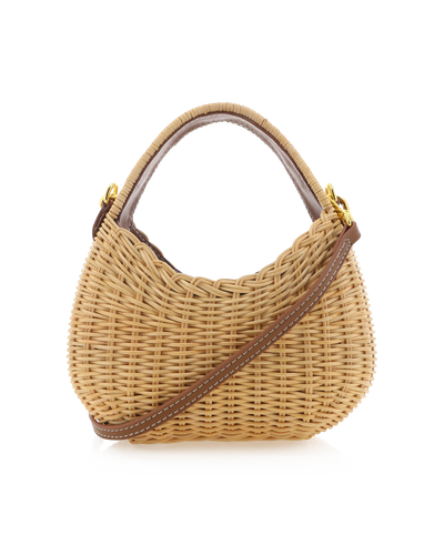 Top Handle Rattan Woven Bag