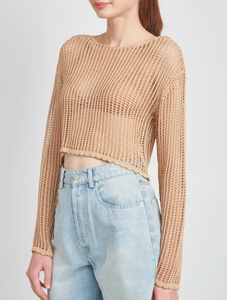 Long Sleeve Crochet Top