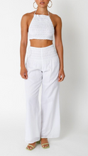 Load image into Gallery viewer, Halter Smocked Crop Top