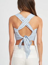 Load image into Gallery viewer, Ribbed Tie Back Crop Top