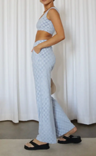 Load image into Gallery viewer, High Waisted Terry Checker Pants