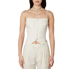 Load image into Gallery viewer, Cropped Button Down Corset Vest