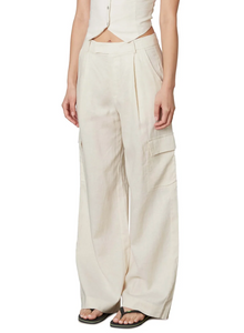 Mid Rise Wide Leg Cargo Trouser