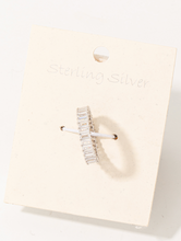 Load image into Gallery viewer, Sterling Silver Baguette Eternity Ring
