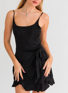 Sleeveless Wrap Mini Dress