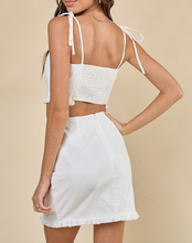 Load image into Gallery viewer, Square Neck Tie Strap Crop Top