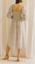Load image into Gallery viewer, Long Sleeve Floral V Center Midi Dress