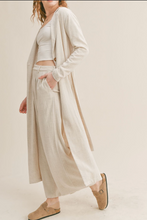 Load image into Gallery viewer, Long Sleeve Collared Linen Maxi Duster Jacket