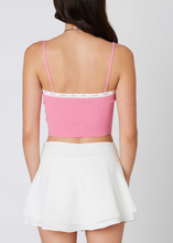 Load image into Gallery viewer, Rib Knit Tie Front Cropped Top
