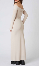 Load image into Gallery viewer, Off Shoulder Long Sleeve Maxi Dress