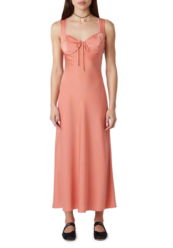 Sleeveless Faux Underwire Maxi Dress