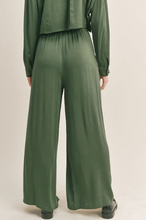 Load image into Gallery viewer, High Waisted Tie Wide Leg Pants