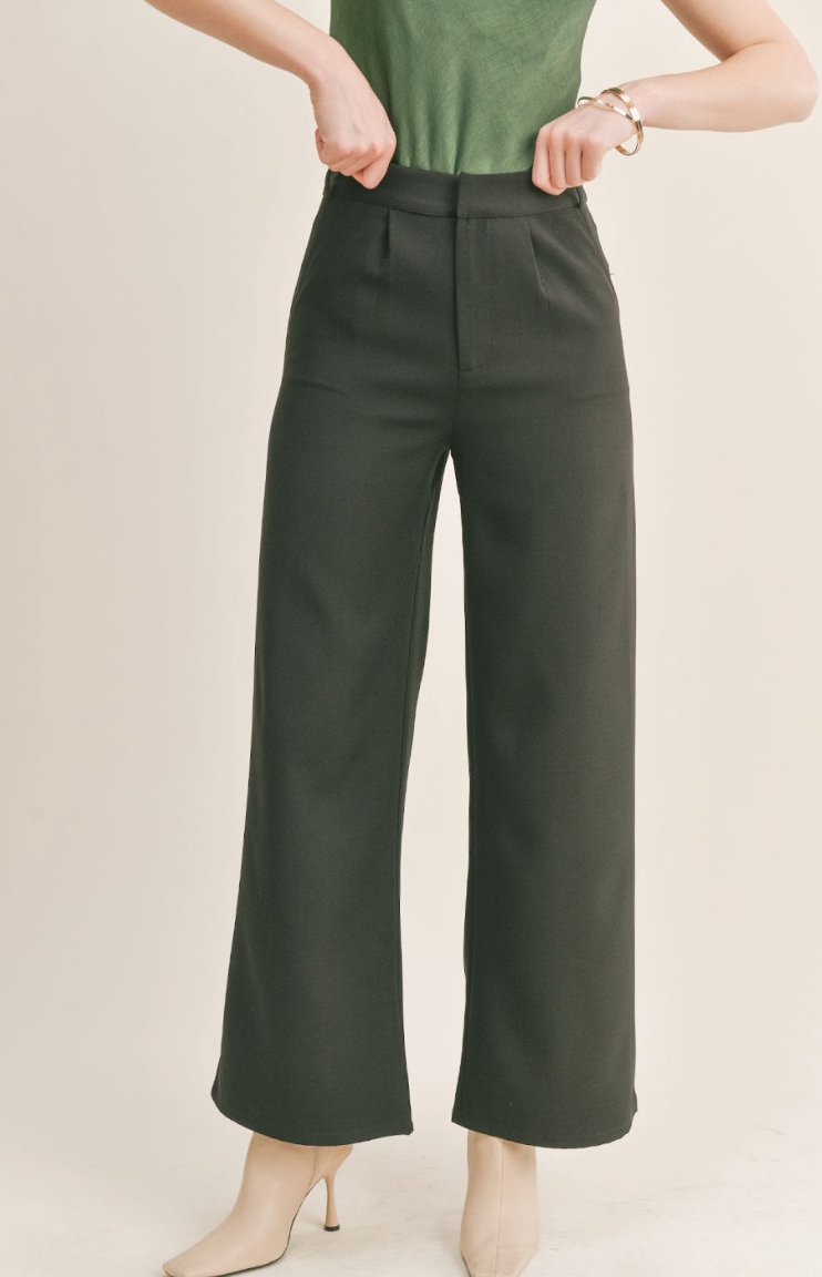 High Waisted Pleated Trousers