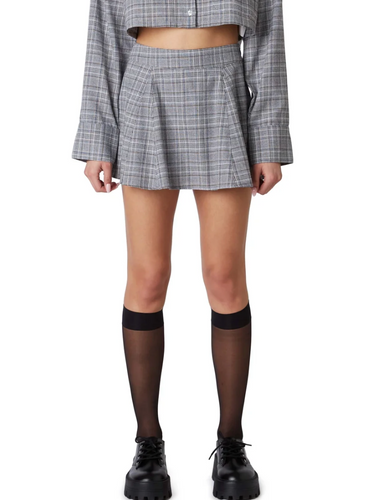 A line Plaid Mini Skort