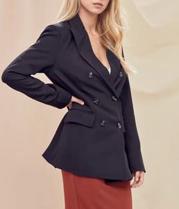Long Sleeve Double Breasted Blazer