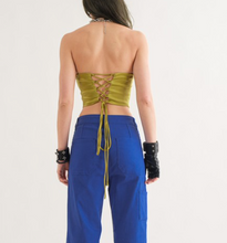 Load image into Gallery viewer, Strapless Lace Up Back Corset Top