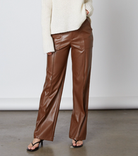 Load image into Gallery viewer, Faux Leather Center Seam Trousers