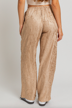 Load image into Gallery viewer, Texture Waist Drawstring Straight Pants