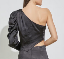Load image into Gallery viewer, One Shoulder Puff Sleeve Ruched Top