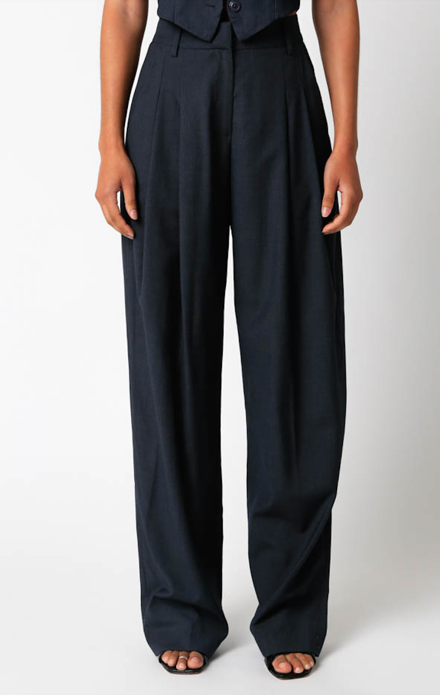 DAZY High Waist Fold Pleated Pants | SHEIN USA