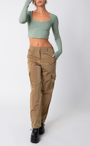 High Waisted Cargo Pants