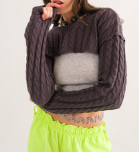 Load image into Gallery viewer, Long Sleeve Knit Shrug Top