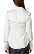 Load image into Gallery viewer, Collared Button Down Ruched Top