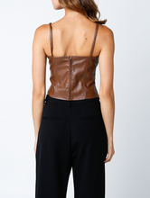 Load image into Gallery viewer, Vegan Leather Corset Top