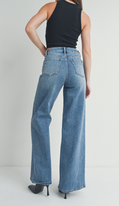 High Rise Palazzo Wide Leg Jeans