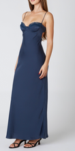 Load image into Gallery viewer, Lace Trim Open Back Maxi Dress