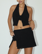 Load image into Gallery viewer, Low Rise Slit Mini Skirt