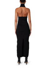 Load image into Gallery viewer, Cowl Neck Halter Midi Dress