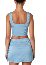 Load image into Gallery viewer, Sleeveless Linen Tie Front Corset Top