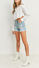 Load image into Gallery viewer, High Rise Distressed Hem Shorts