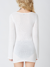 Load image into Gallery viewer, Long Sleeve Knit Keyhole Mini Dress