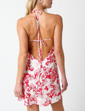 Load image into Gallery viewer, Sleeveless Halter Tie Back Mini Dress
