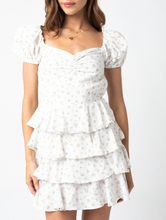 Load image into Gallery viewer, Puff Short Sleeve Tiered Mini Dress