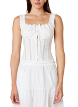 Load image into Gallery viewer, Sleeveless Corset Poplin Top