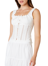 Load image into Gallery viewer, Sleeveless Corset Poplin Top