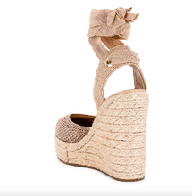Load image into Gallery viewer, Almond Toe Ankle Wrap Crochet Espadrille